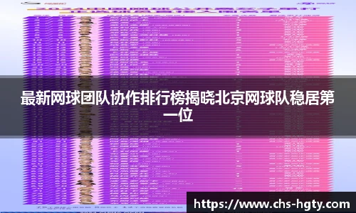 最新网球团队协作排行榜揭晓北京网球队稳居第一位